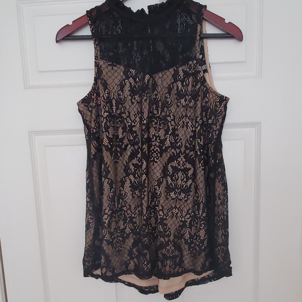 Never worn beautiful black lace top